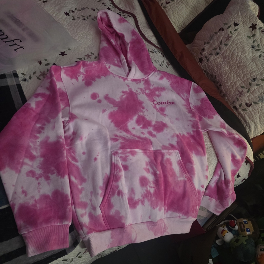 Comfrt Pink Tie-Dye Women's Lounge Set - Picture 2 of 10
